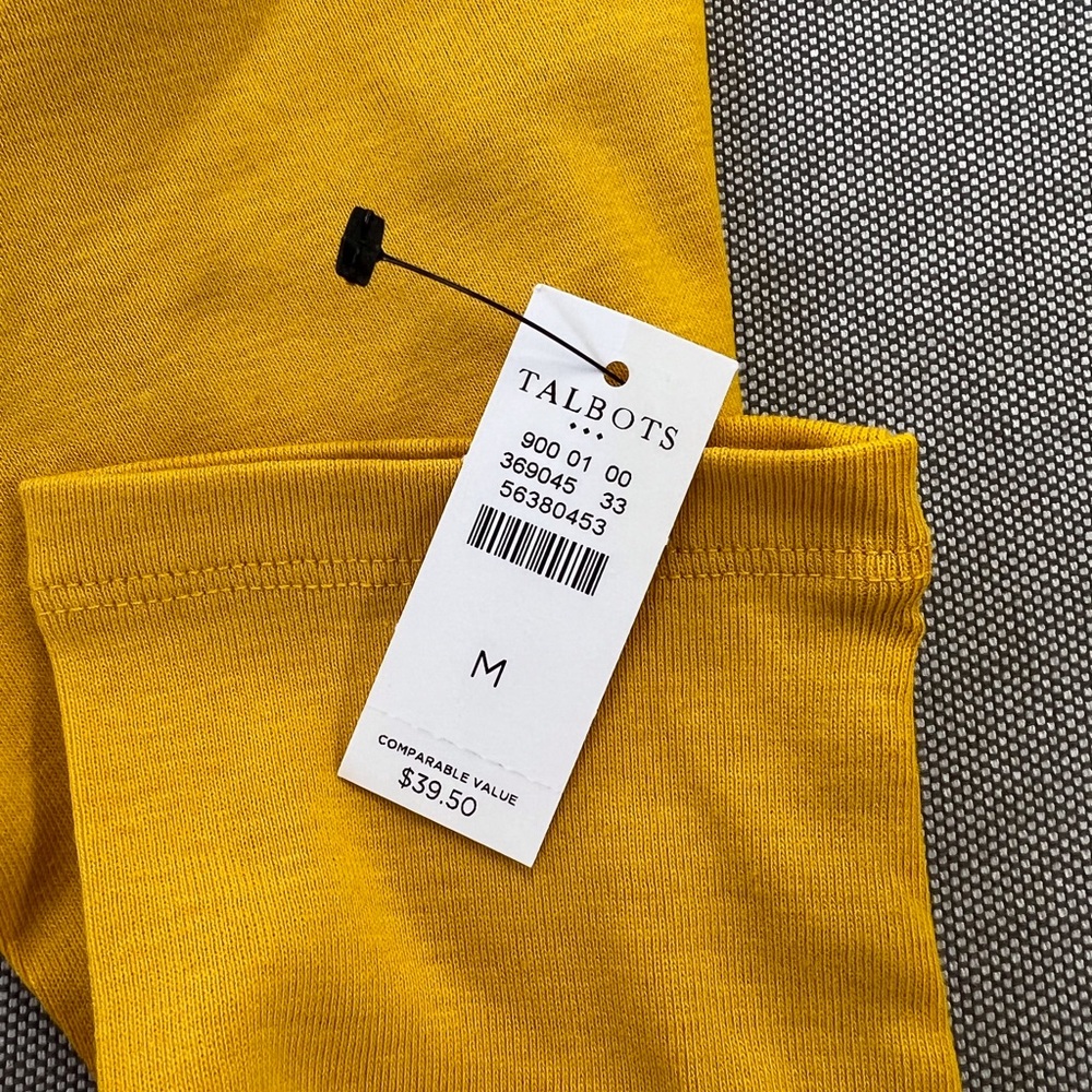 TALBOTS Cotton Long Sleeve Tee/ Golden Honey - Picture 4 of 4